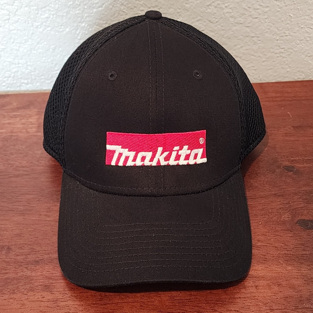 MAKITA Embroidered Black Cap - Stretch Fit - New Era Brand 39Thirty - MED/LRG